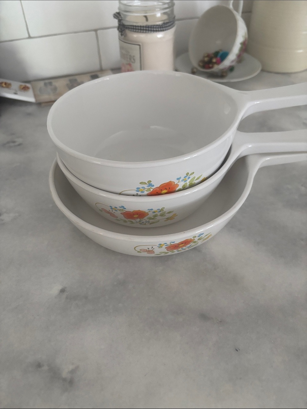 Corningware Wildflower sauce pans